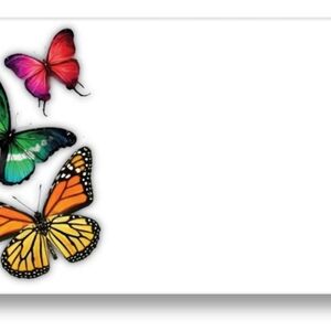 50 Butterfly Blank Enclosure Cards and Envelopes for Gifts Messages Flowers